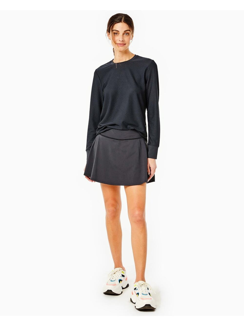 Addison Bay Black Golf Tennis Athletic Flounce Mini Skirt Shorts Size XXS